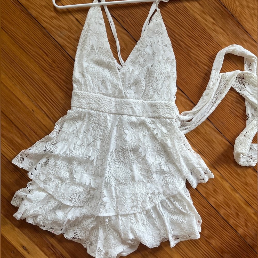 Princess Polly white lace romper